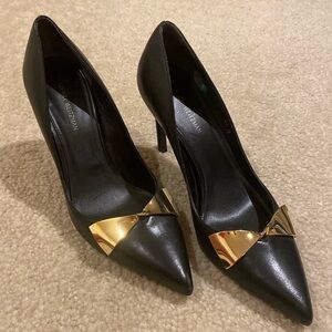 Stuart Weitzman Stanton 90 Black Leather pump